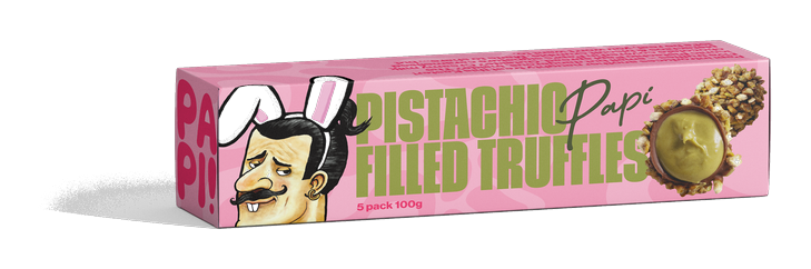 Pistachio Papi Filled Truffles 5pk 100g